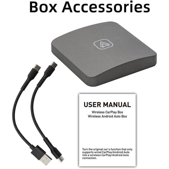 Wired to Wireless Car Adapter Dongle CarPlay Android PlugAndPlay Dual Band Box - Picture 3 of 11